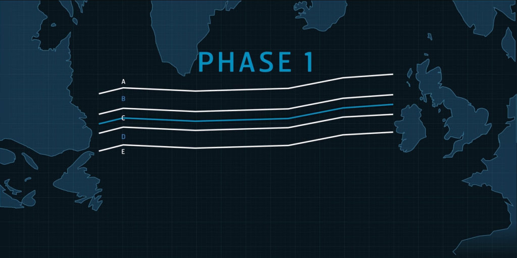 Phase 1 will add an additional track, creating three half degree separated routes.