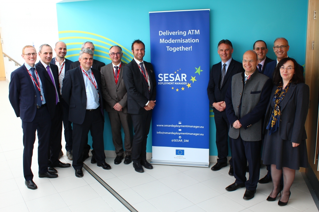 Members of European Commission, INEA, SESAR Deployment Manager and NATS at Swanwick